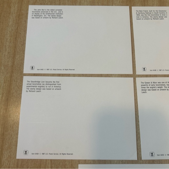 COMPLETE set of vintage First Day of Issue Steam Locomotives stamps 1987 - Picture 6 of 8